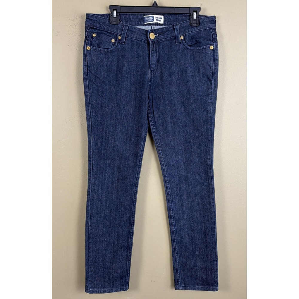 Signature by Levi Strauss Juniors 11 Deep Blue Low Rise Slim Denim Jeans